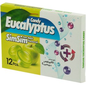 تصویر آبنبات مکیدنی اکالیپتوس سیم سیم ۱۲ عددی 