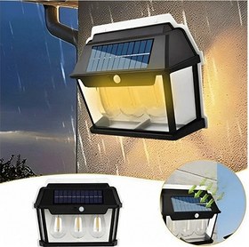 تصویر لامپ خورشیدی دیواری سه تایی Triple solar light