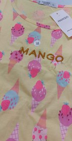 تصویر تیشرت زنانه نخی منگو طرح دار بنگلادشی - ایکس لارج XL / ۱۵۵۰۰۰ T-shirt Mango