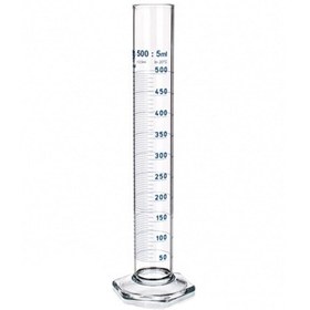 تصویر استوانه مدرج 500 سی سی پایه گرد یونی گلس UNIGLASS Graduated cylinder 500 CC