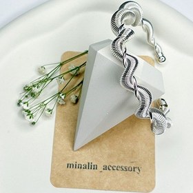 تصویر بنگل بافت نقره ای 