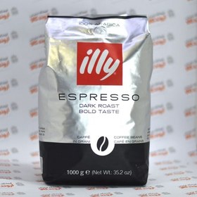 تصویر دانه قهوه ایلی 1 کیلوگرم دارک روست illy dark roast 1000g beans coffee