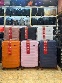 تصویر چمدان هاسونی سایز بزرگ رنگبندی سایز ۲۸ اینچ تک سایز - رزگلد ا Hossoni Hossoni