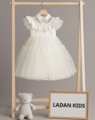 تصویر لباس عروس یقه مردونه 