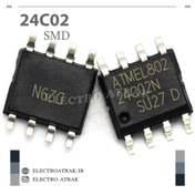 تصویر تراشه حافظه آیسی 24C02 - SMD اورجینال IC EEPROM 24C02 2402