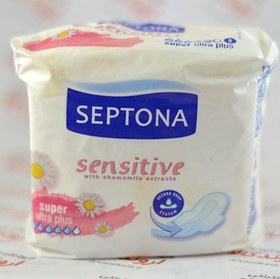 تصویر سپتونا نوار بهداشتی حساس مدل Super Septona Super Ultra Plus Sensitive Sanitary Pad