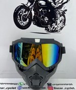 تصویر فیس ماسک صورت موتور سواری ساده شیشه 4رنگ 