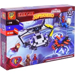 تصویر لگو آیرون من و اسپایدرمن ۲۱۹ قطعه مدل BT843 