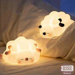 تصویر چراغ خواب سیلیکونی طرح گوسفند (ببعی) - مشکی Silicone night light with sheep design