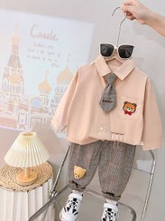 تصویر ست بلوز وشلوار مجلسی طرح خرسی وارداتی - بلوز 