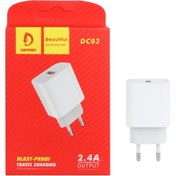 تصویر شارژر دیواری 12W فست تک پورت DENMEN مدل DC03 