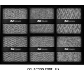 تصویر جوراب مردانه ساقدار کلاسیک لئو کد 115 بسته 6 عددی 