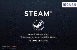 تصویر گیفت کارت استیم ۱۰۰ هریونیا اوکراین 