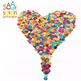 تصویر پولک های تزیینی گرد رنگی 