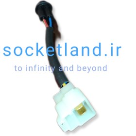 تصویر سوکت ( دسته سیم ) چراغ راهنمای پارک پراید پلی آمید سرسیم برنجی سیم خودرویی socket