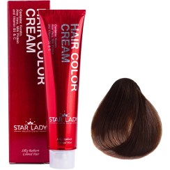 تصویر رنگ مو استارلیدی شماره 4.65 حجم 120 میلی لیتر رنگ قهوه ای شکلاتی Starlady 4.65 Chocolate Brown Hair Color 120 ml