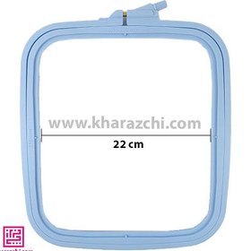 تصویر کارگاه گلدوزی مربع نورگه 22cm آبی 