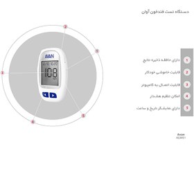 تصویر دستگاه تست قند خون آوان - تعداد 25 نوار AVAN