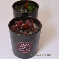 تصویر شمع معطر ظرف فلزی 