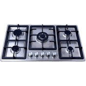 تصویر اجاق گاز صفحه‌ای جنرال 5 شعله استیل رومیزی طرح بوش General 5-burner gas stove Bosch design