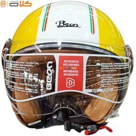 تصویر کلاه کاسکت وسپایی بیون | B-dark gray | Beon Vespai motorcycle helmet Beon