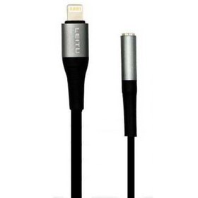 تصویر مبدل لایتنینگ به جک 3.5 میلی متری لیتو مدل LA-2 طول 0.1 متر Leitu LA-2 Lightning To 3.5mm Headphone Jack Adapter