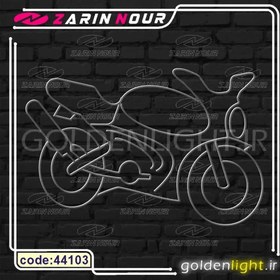 تصویر نئون مینیمال طرح موتور سیکلت minimal neon of racing motorcycle