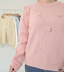 تصویر بلوز بافت گل برجسته کد 4835 