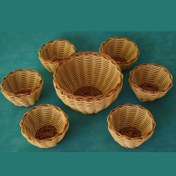 تصویر سبد حصیری هفت تکه مدل MC02 