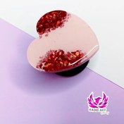 تصویر پاپ سوکت قلب قرمز ولنتاین رزینی 