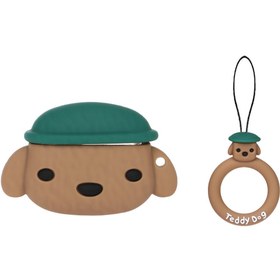 تصویر کاور ایرپاد عروسکی مدل تدی داگ - AirPod Teddy dog