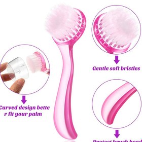 تصویر فرچه ناخن مدل دسته دار گرد Nail brush with handle