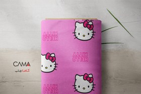 تصویر پارچه طرح هلو کیتی صورتی | کد A23 