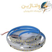 تصویر ریسه نواری 220 ولت تراکم 120 رنگ سفید پشت چسبدار حلقه 10 متری جنس مرغوب 