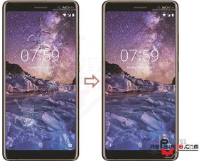 تصویر تعویض گلس ال سی دی گوشی نوکیا 7 پلاس Nokia 7 Plus 