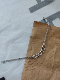 تصویر دستبند نقره زنانه طرح کارتیه، وارداتی Women's sterling silver bracelet in cartier