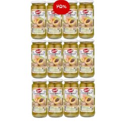 تصویر شل کمپوت زردآلو 480 گرمی شیشه (6عددی) 