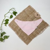 تصویر پیشبند برند My first chicco طرح راه راه سفید رنگ - فری سایز 