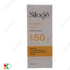 تصویر فلوئید ضدآفتاب بی رنگ پوست چرب و مختلط سیلوژه SPF50 حجم 40 میلی لیتر 