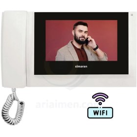 تصویر مانیتور آیفون تصویری سیماران مدل 78MW سایز ۷ اینچ با حافظه و وای فای 