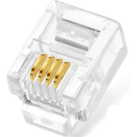تصویر سوکت تلفن RJ11 پک ۱۰۰ عددی 