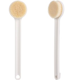 تصویر برس حمام دسته بلند مینیسو، طرح MINISO Long Handle Bath Brush ، پلاستیک/ سفید 