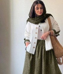 تصویر کت و دامن مدل آبان زنانه سایز ۲ مشکی 