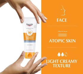 تصویر کرم ضد آفتاب اوسرین مخصوص پوست خشک Eucerin Sensitive Protect Sun Cream