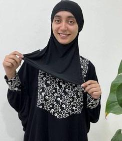 تصویر کلاه حجاب صدف مشکی 