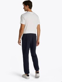 تصویر شلوار راحتی مردانه از جنس تری، کتان، آبی برند Tommy Hilfiger Men's Essential Terry Sweatpants - Cotton, Blue