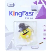 تصویر فلش 32 گیگابایت فانتزی طرح ایموجی کلاه دار کینگ فست KING FAST فلش-32-گیگابایت-فانتزی-طرح-ایموجی-کلاه-د