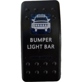 تصویر کلید کلنگی پروژکتور با چراغ پس زمینه آبی طرح Bumper light bar 