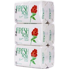 تصویر صابون دالان FRESH ساخت ترکیه با رایحه گل رز بسته 6 عددی 
