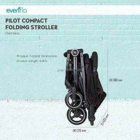 تصویر کالسکه هواپیمایی ایون فلو evenflo مدل GB Pilot Compact evenflo model GB Pilot Compact gb